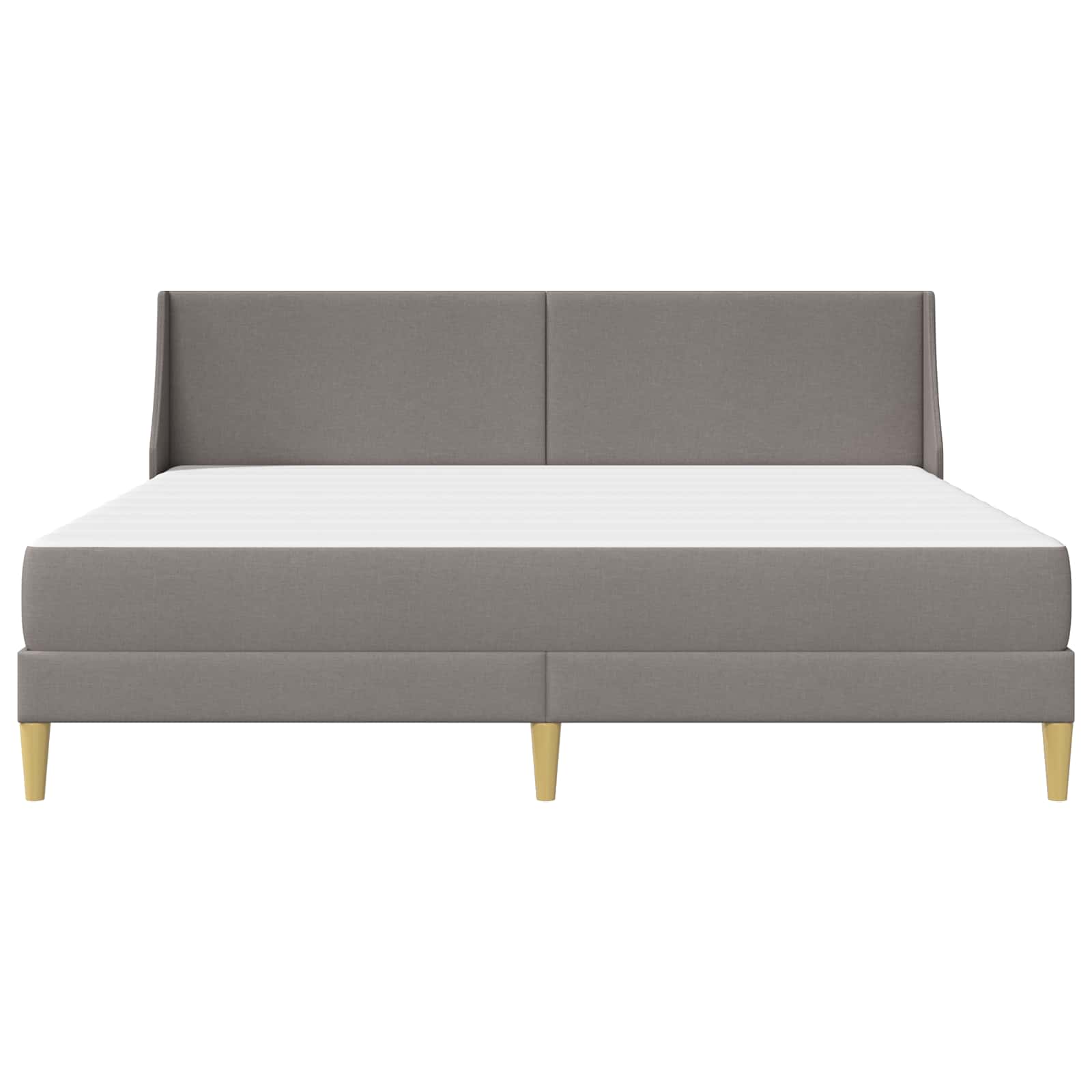 Bettgestell mit Matratze Hellgrau 80x 200 cm Polyester