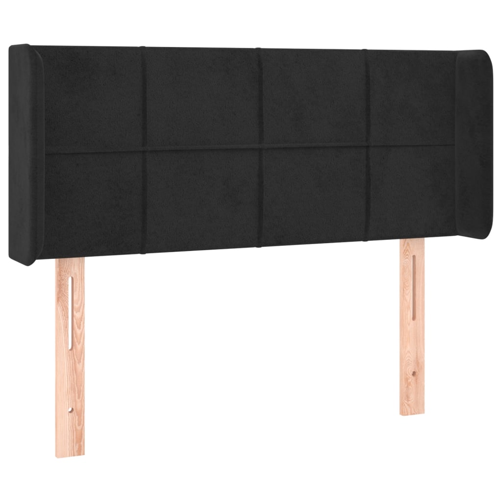 Kopfteil mit Ohren Dunkelblau 93x16x78/88 cm Samt