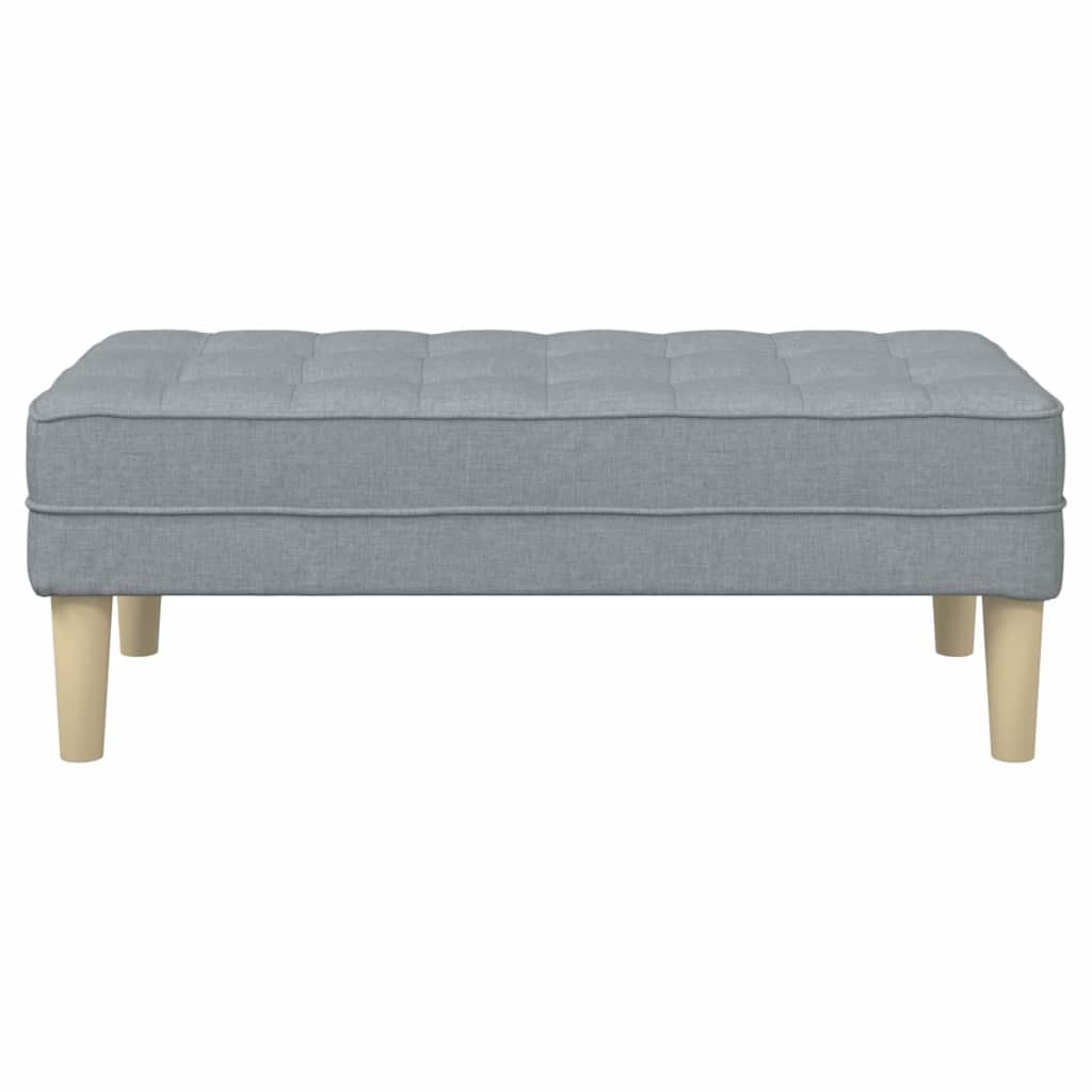 Bank mit Kissen Hellgrau 113 x 57 x 39 cm Stoff