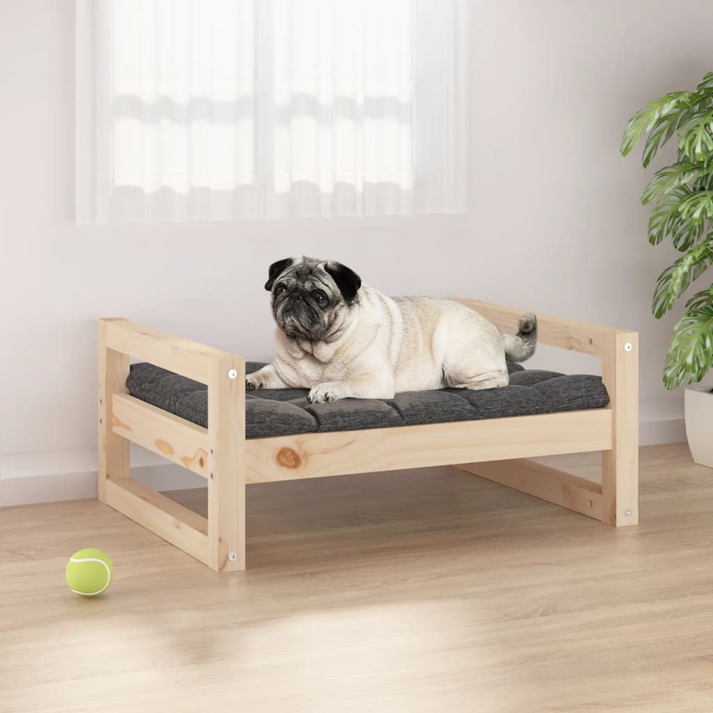 Hundebett 55,5x45,5x28 cm Massivholz Kiefer