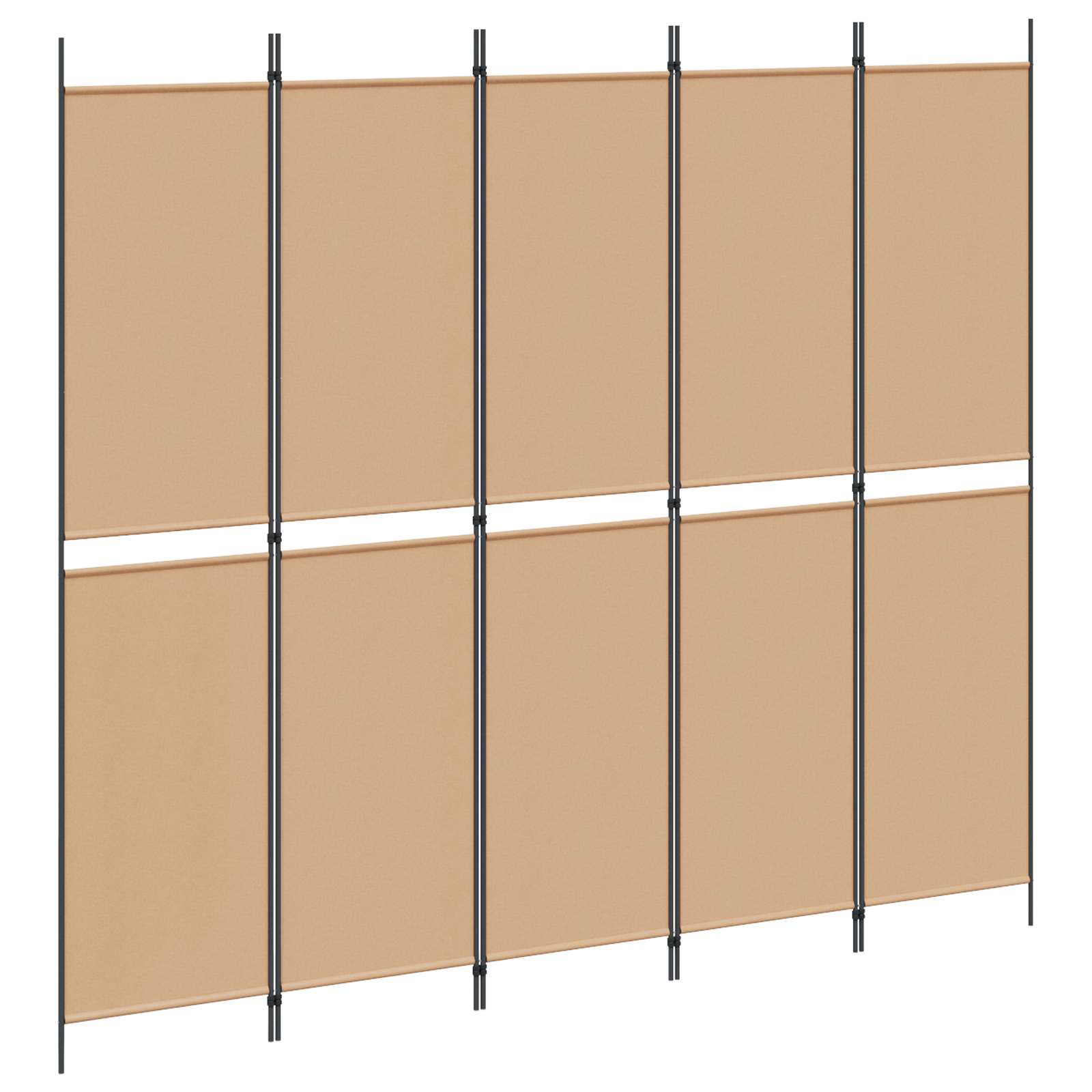 3-teiliger Raumteiler Beige 150 x 180 cm Stoff