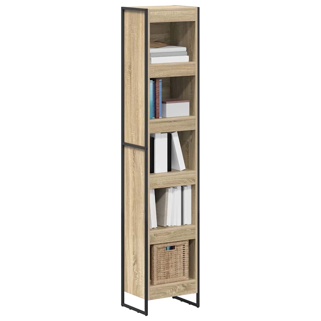 Bücherregal 2 pcs Schwarz Eichen-Optik 60 x 30 x 189,5 cm