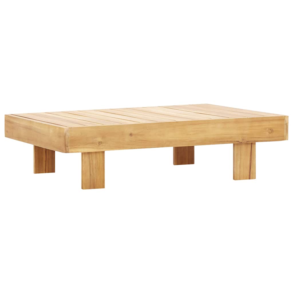 2-tlg. Garten-Lounge-Set mit Cremeweißen Kissen Akazienholz