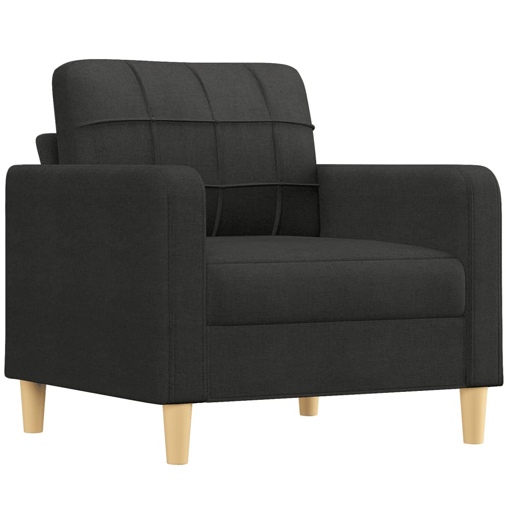 4-tlg. Sofagarnitur mit Kissen Braun Stoff