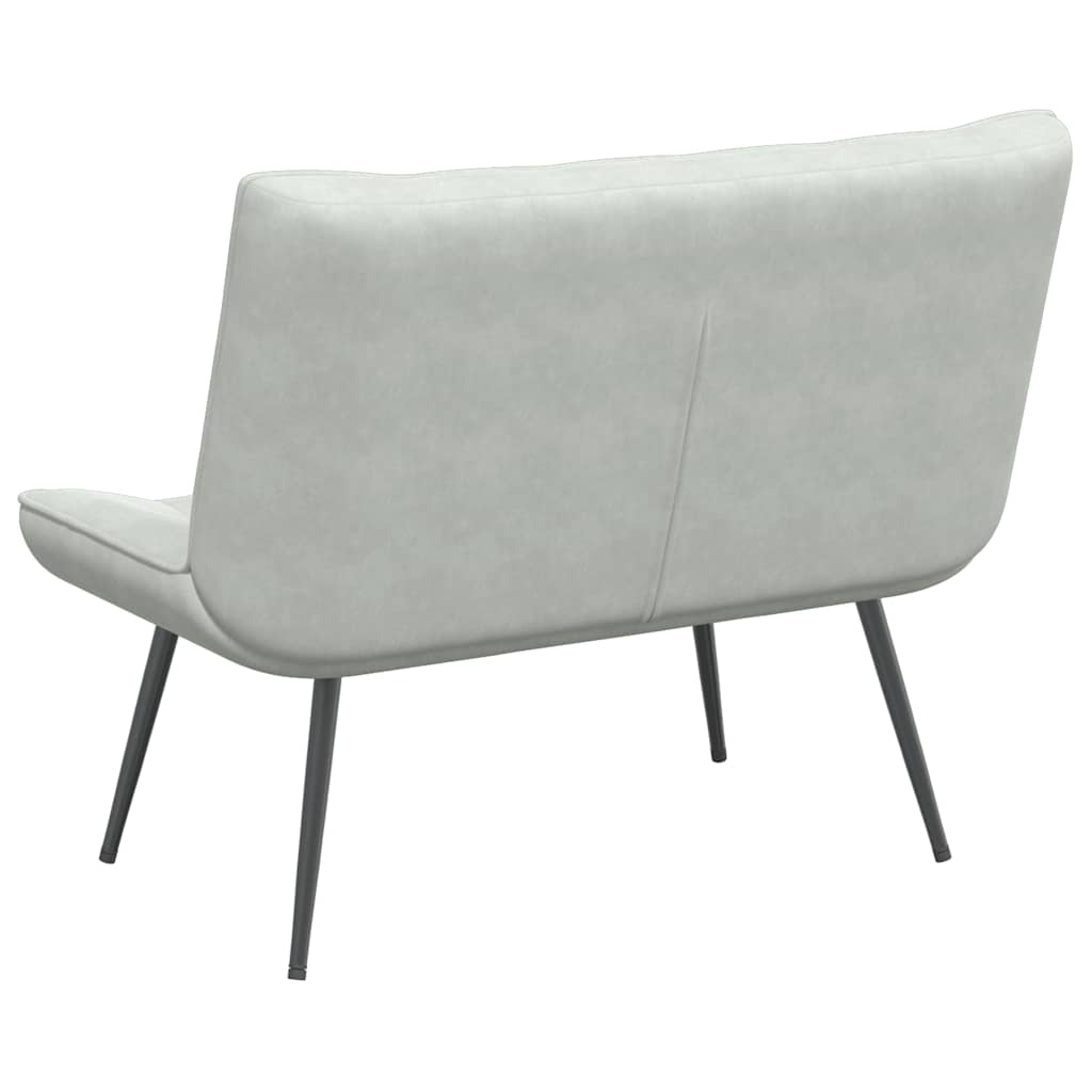 Sitzbank Hellgrau 110x74x84 cm Samt