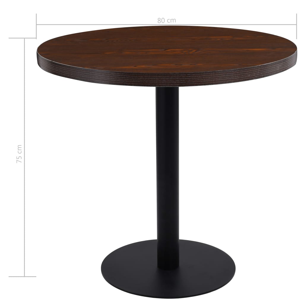 Bistrotisch Hellbraun 40 cm MDF