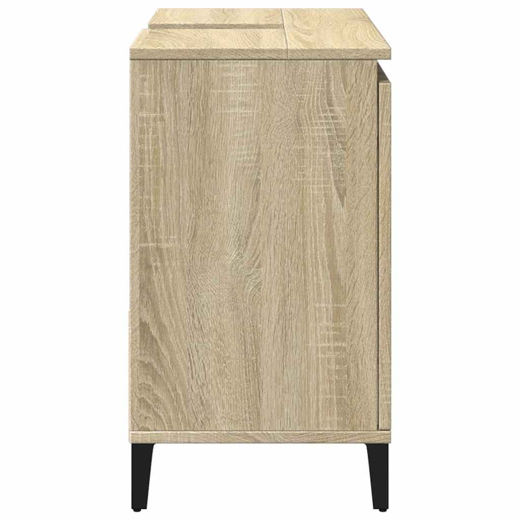 Badschrank Weiß 65x33x60 cm Holzwerkstoff