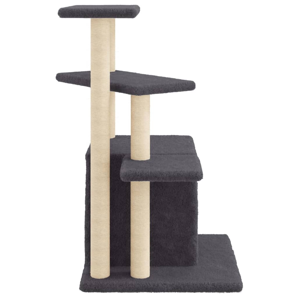 Kratzbaum mit Sisal-Kratzsäulen Creme 83,5 cm