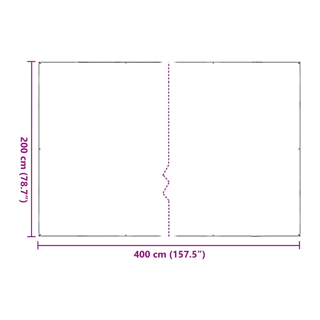 Pflanzenabdeckung mit Ösen 1x3 m Polyethylen