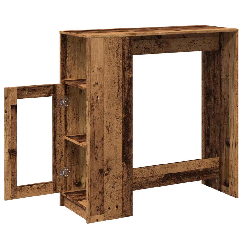 Bartisch Schwarz Eichen-Optik 101 x 40 x 103,5 cm Holzwerkstoff
