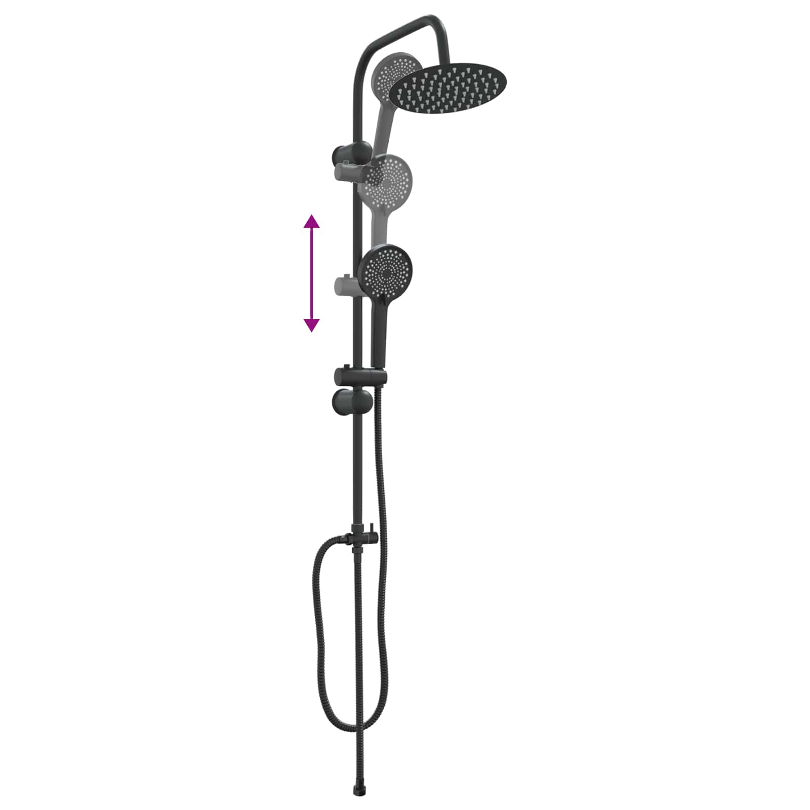 Duschsystem Silber 47 x 20 x 95 cm Edelstahl