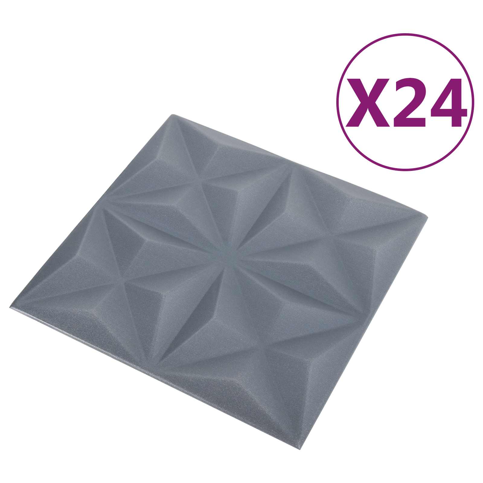 Wandpaneele 12 pcs Diamant Weiß 50 x 50 cm XPS Schaum