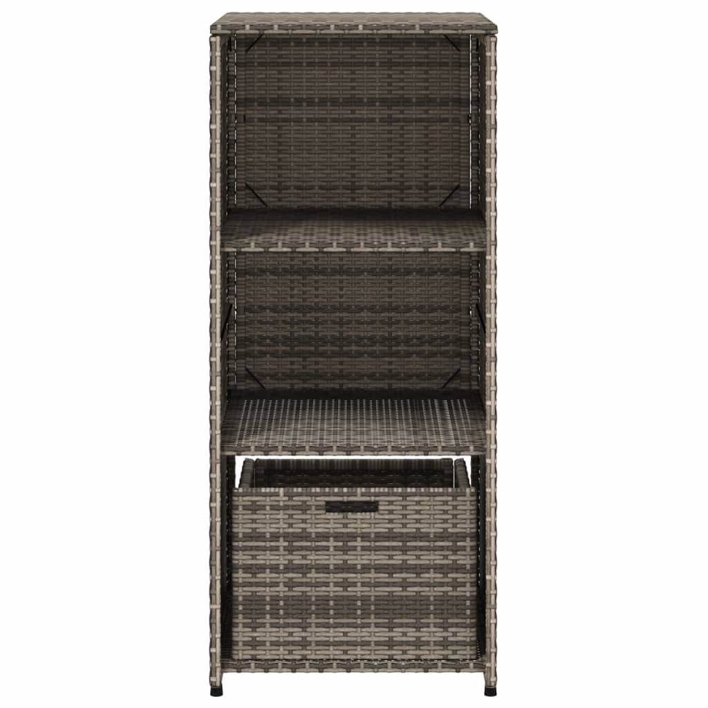 Gartenschrank Schwarz 50x55x115 cm Poly Rattan