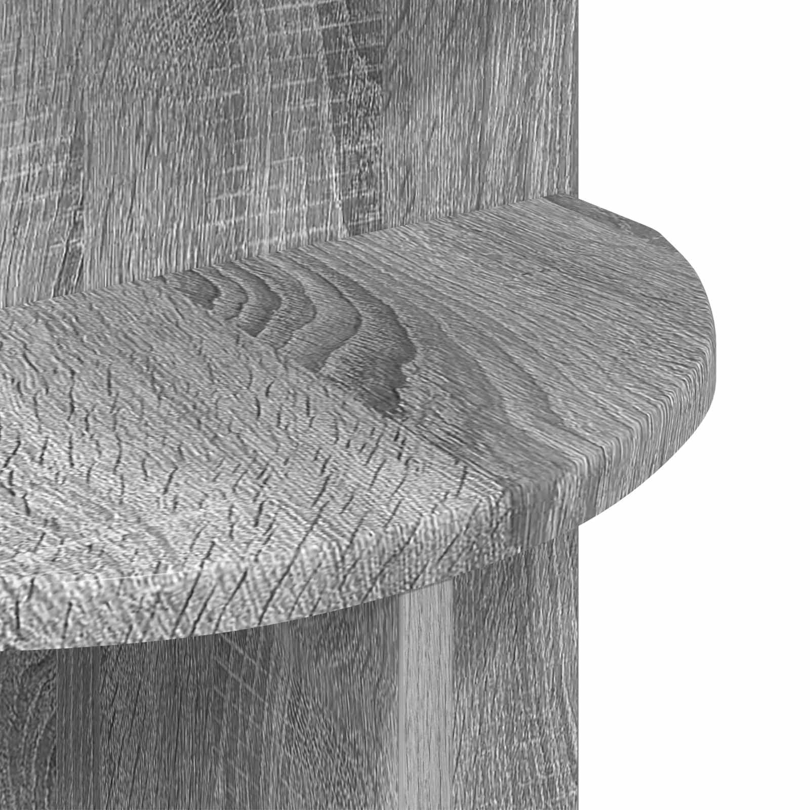 Beistelltisch mit Speicher Weiß Ø 39,5 x 55 cm Holzwerkstoff