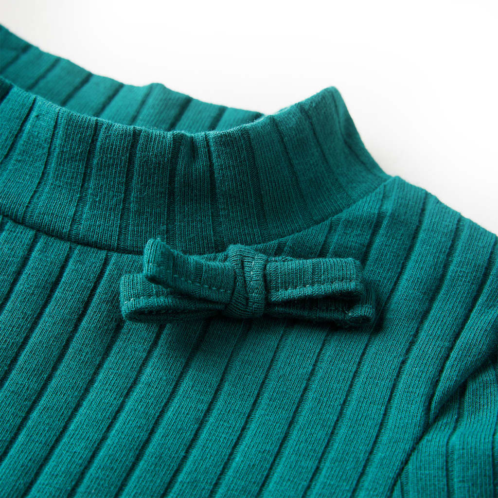 Kinder-Langarmshirt Rippstrick Knallrosa 116