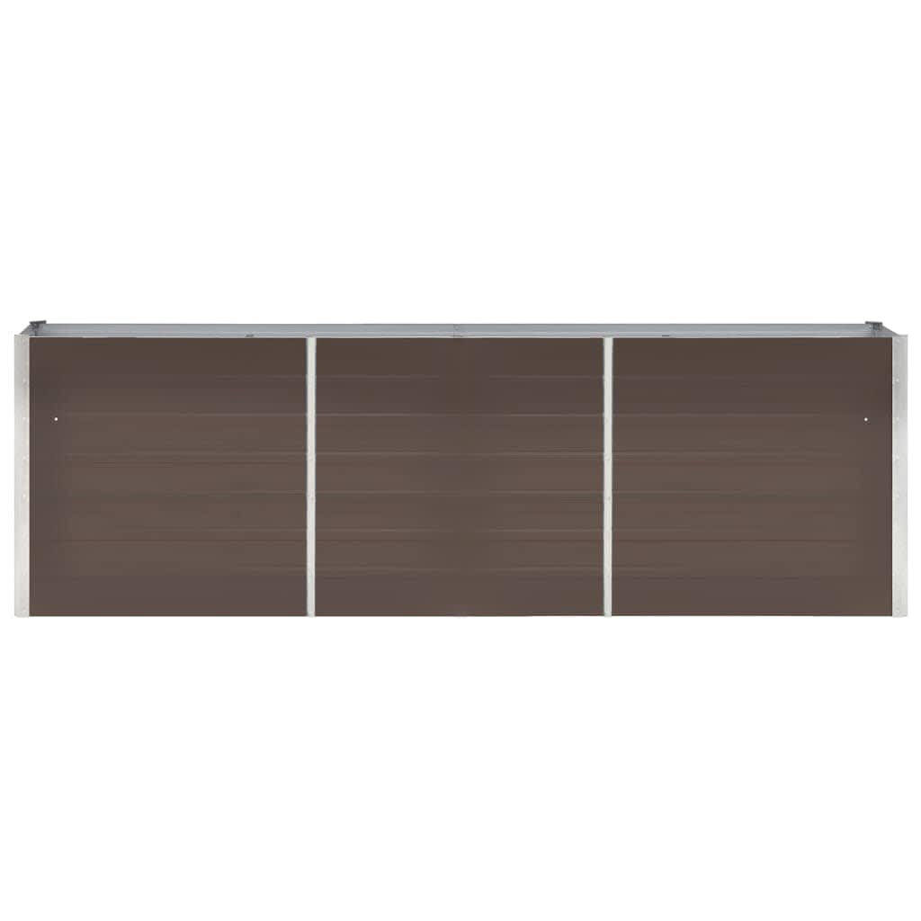 Hochbeet Braun 160 x 80 x 77 cm Verzinkter Stahl