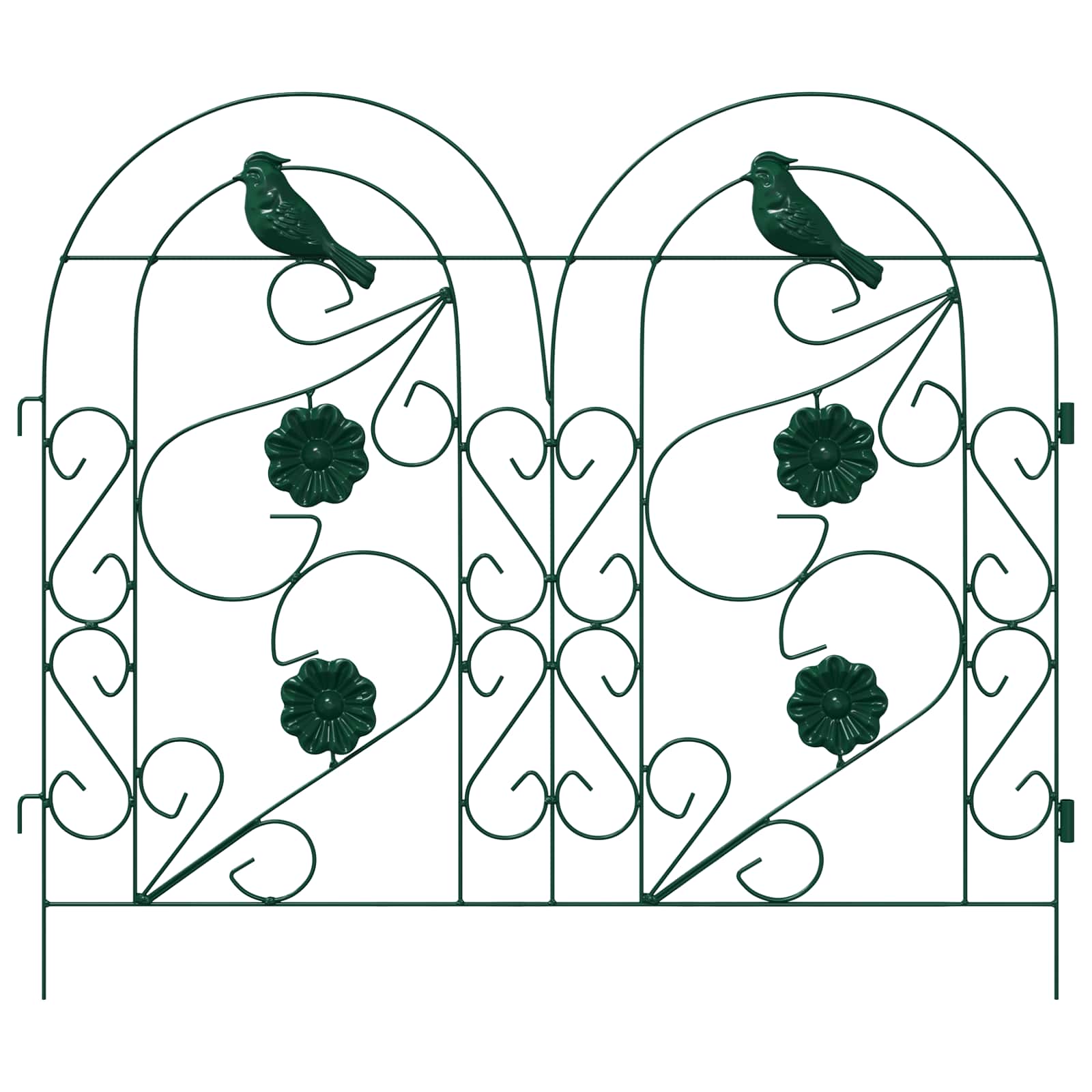 Gartenzaun 5 pcs Schwarz Stahl