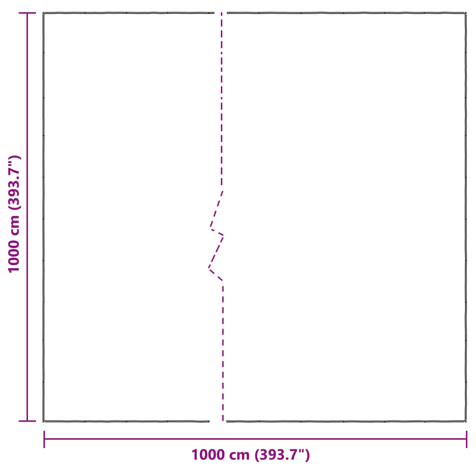 Pflanzenabdeckung mit Ösen 1x3 m Polyethylen