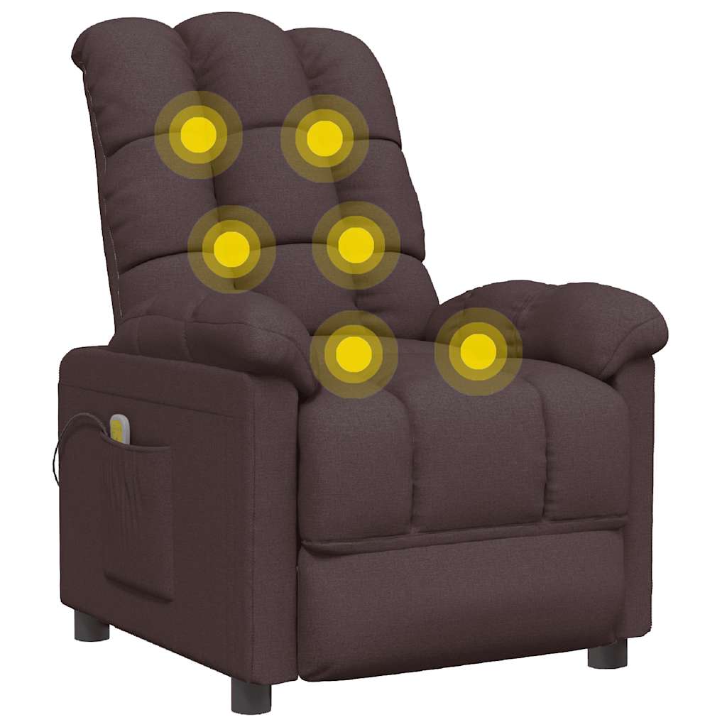 Massagesessel Hellgrau Stoff