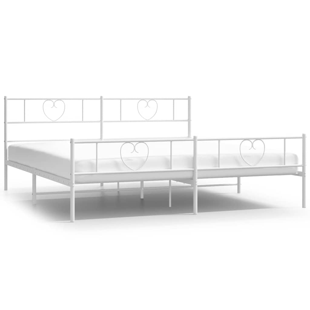 Bettgestell mit Kopfteil Metall Schwarz 100x190 cm