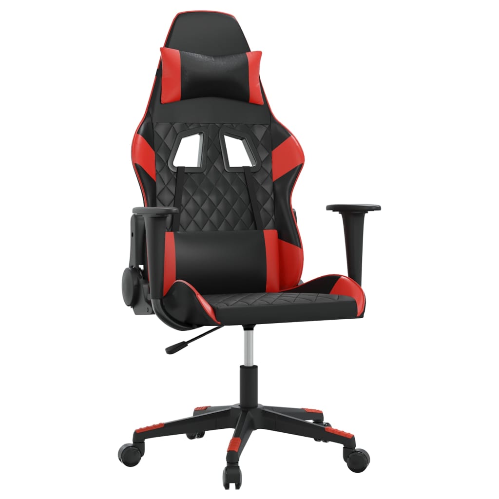 Gaming-Stuhl mit Massagefunktion Schwarz und Blau Kunstleder