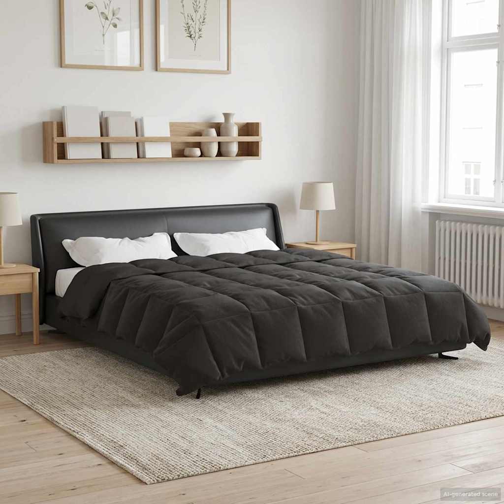 Ganzjahresbettdecke Anthrazit 135 x 200 cm Mikrofaser