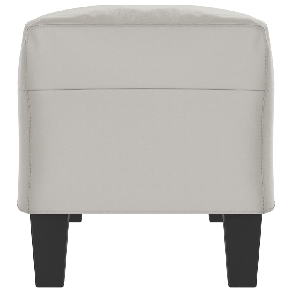 Sitzbank Hellgrau 70x35x41 cm Mikrofasergewebe