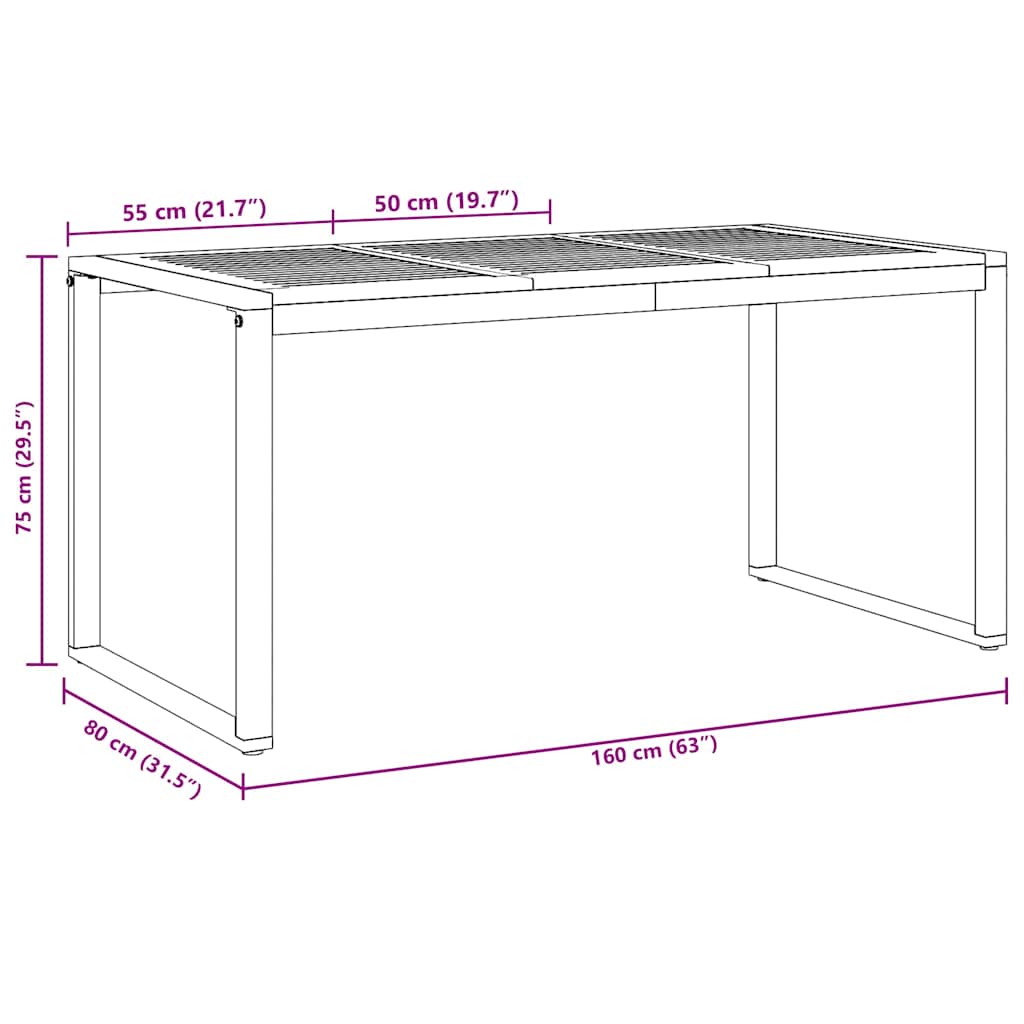 Garten Essgruppe 5 pcs Grau Massivholz Akazie