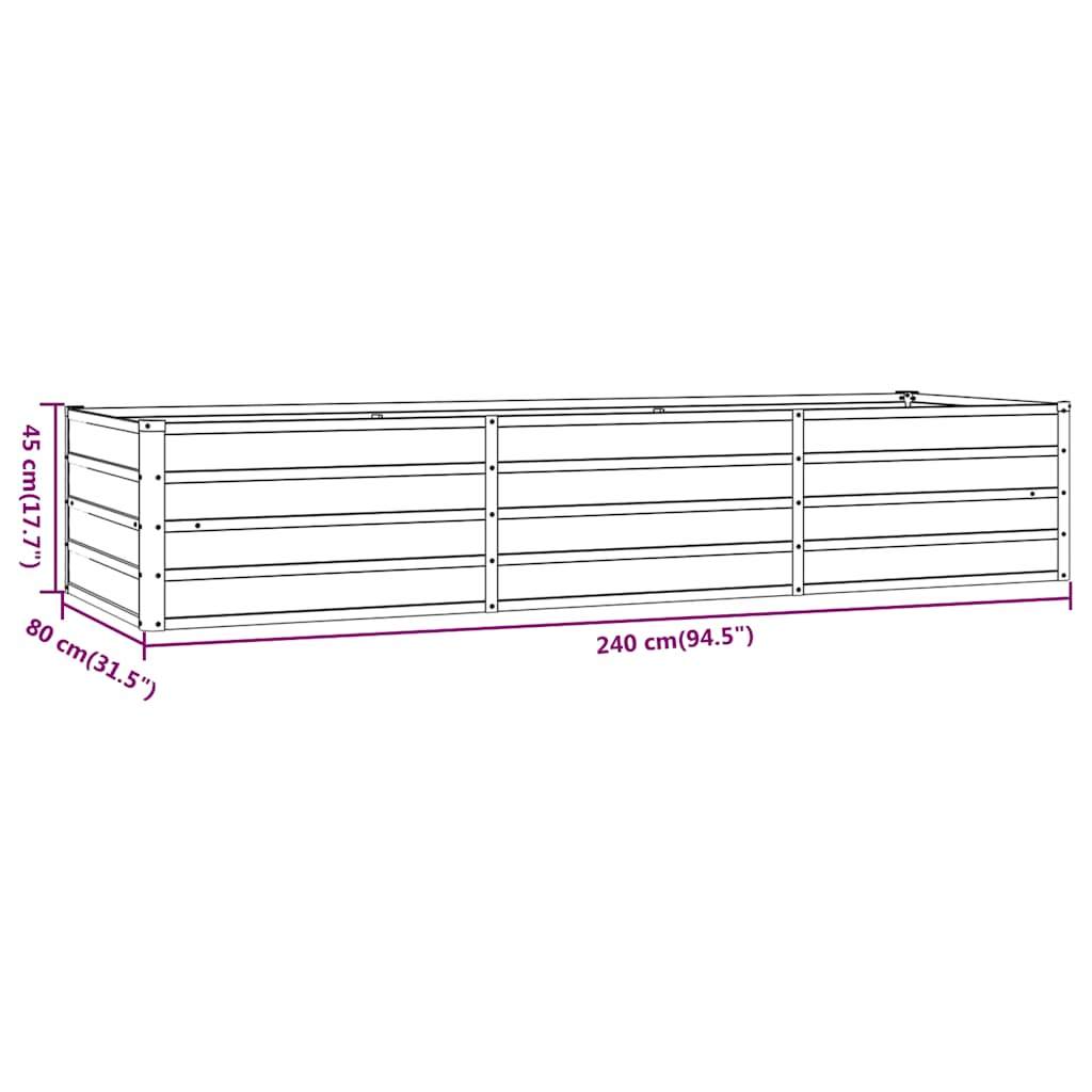 Hochbeet Rostig 100x100x77 cm Cortenstahl