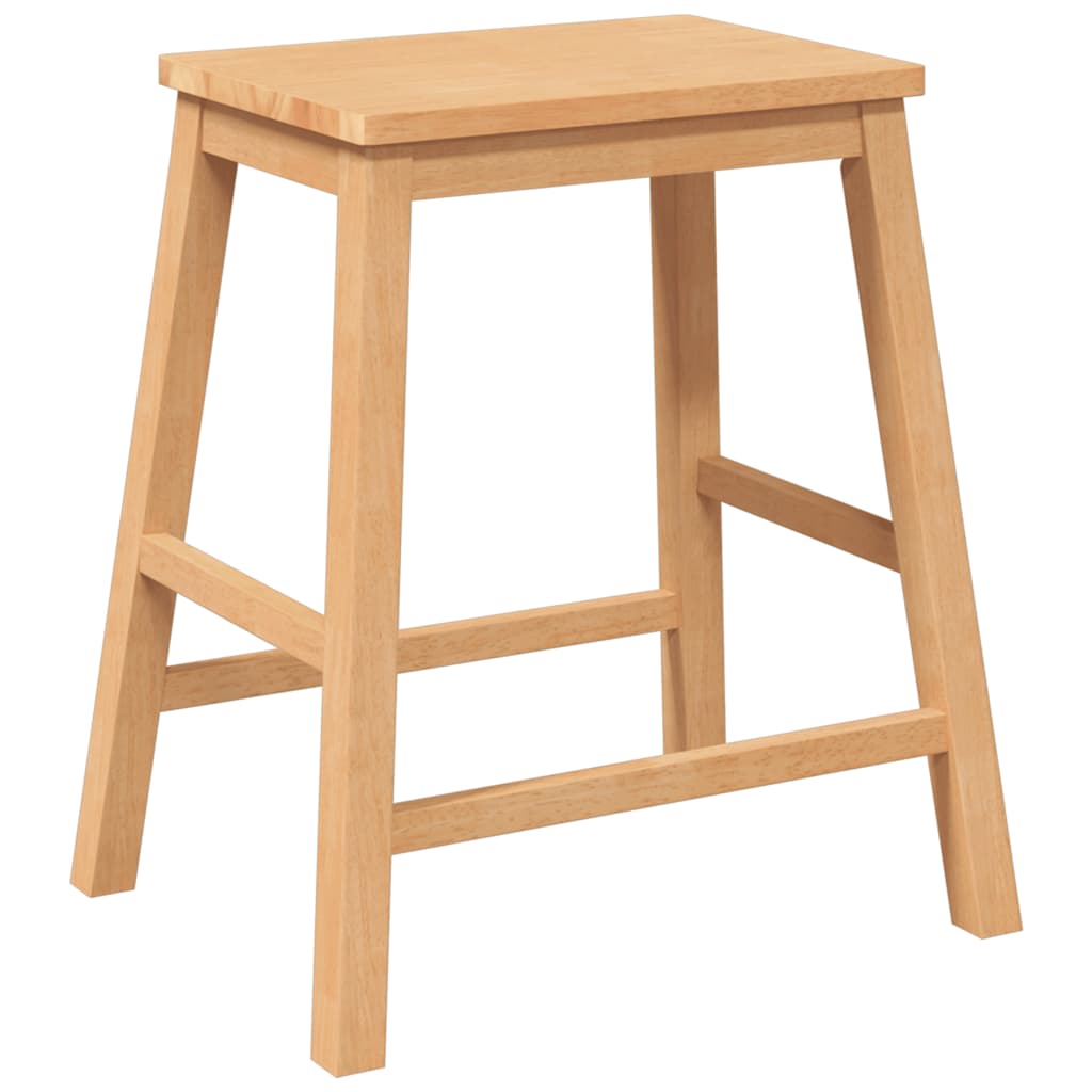 Barstühle mit Kissen 2 Stk. Braun Massivholz Gummibaum