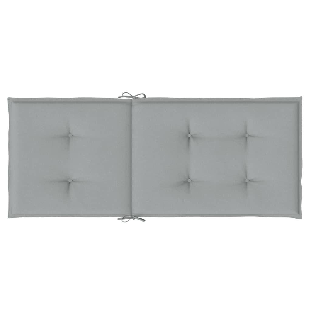 Hochlehner-Auflagen 2 Stk. Melange Anthrazit 120x50x7cm Stoff