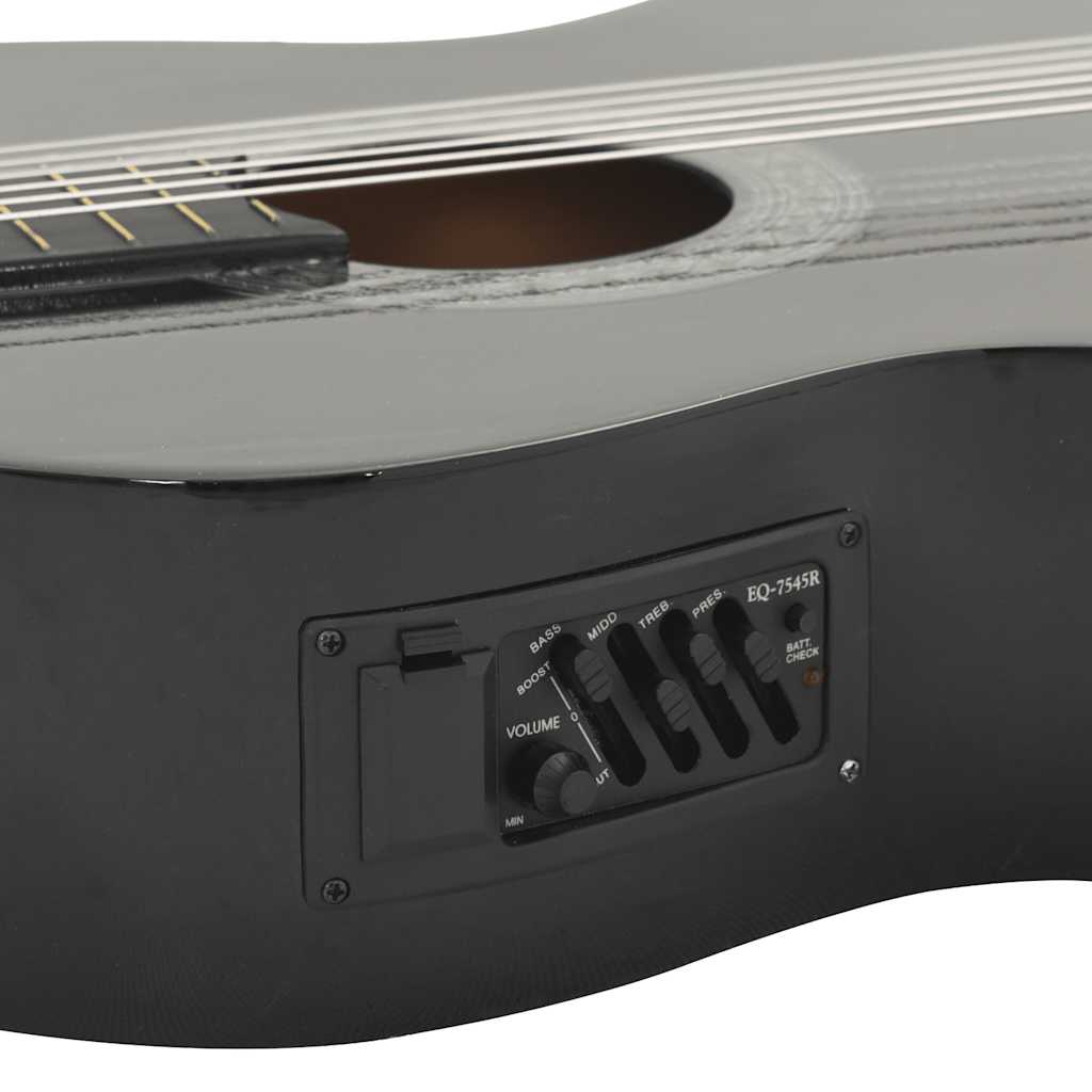 Westerngitarre Cutaway mit Equalizer und 6 Saiten