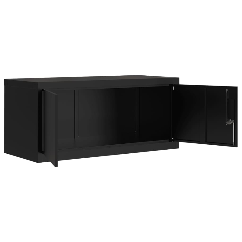 Aktenschrank Weiß 90x40x110 cm Stahl