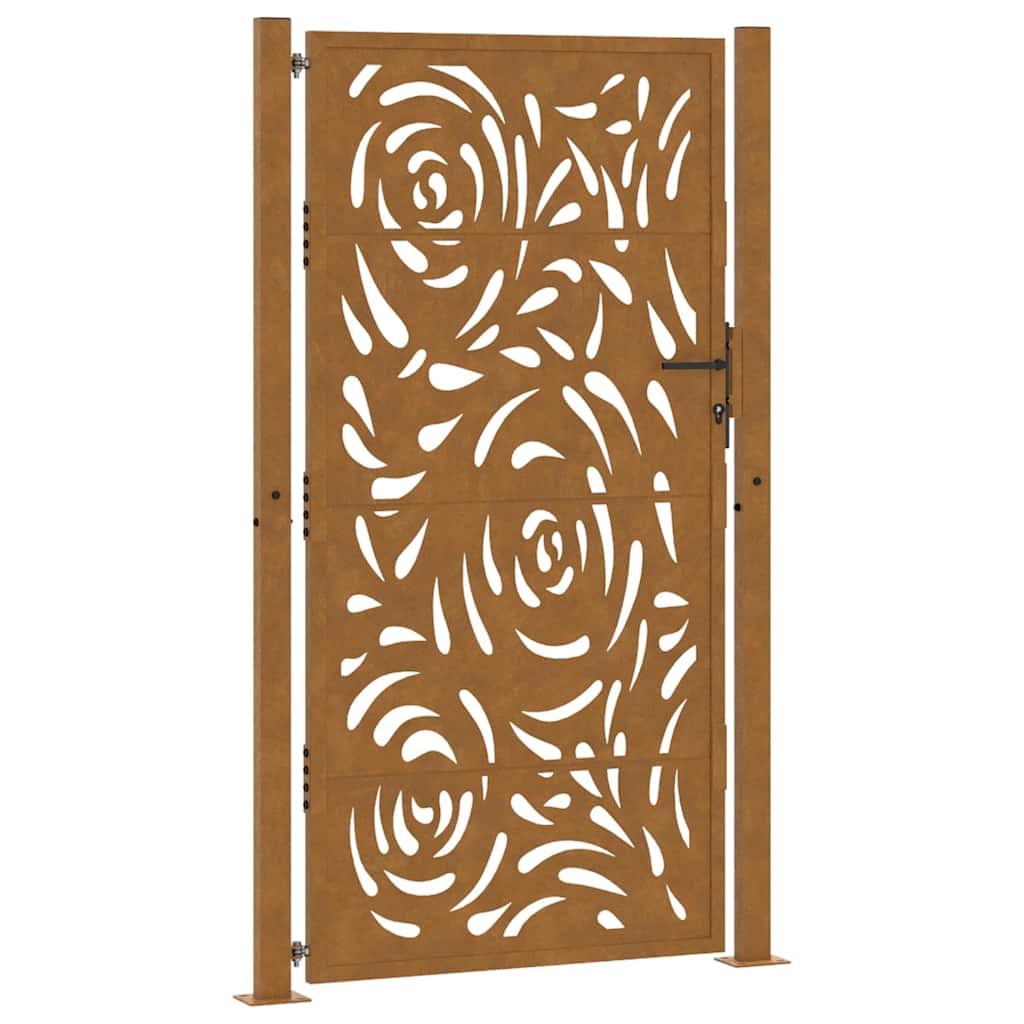 Gartentor Schwarz 100x100 cm Stahl Lichtdesign