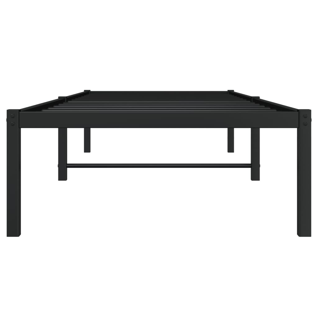 Bettgestell Metall Schwarz 75x190 cm