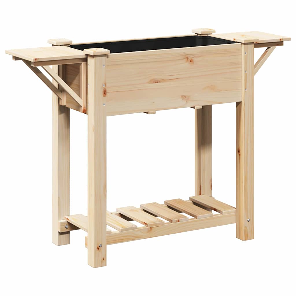 Garten-Pflanzgefäß mit Regal Beige 111 x 37 x 76,5 cm