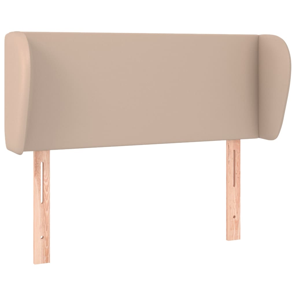 Kopfteil mit Ohren Creme 83x23x78/88 cm Kunstleder