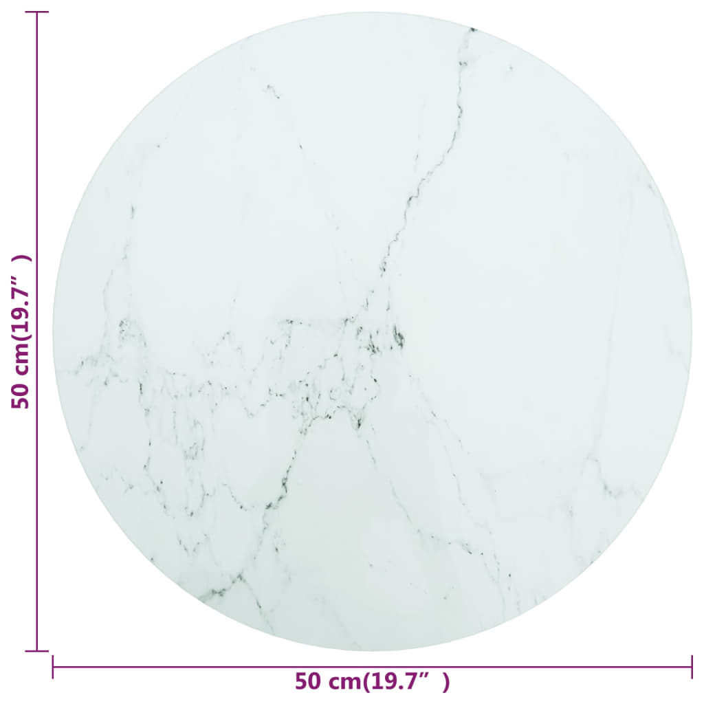 Tischplatte aus gehärtetem Glas quadratisch 700x700 mm