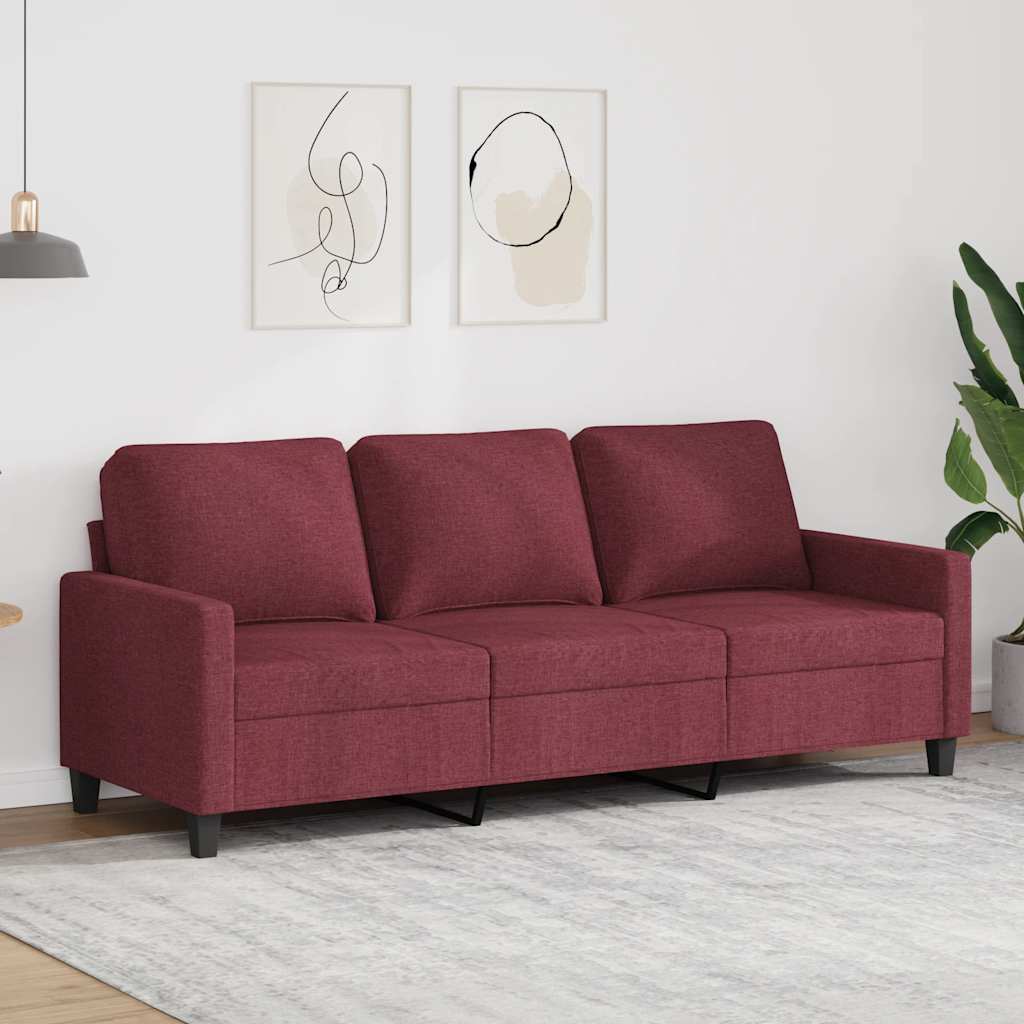 3-Sitzer-Sofa Hellgrau 180 cm Stoff
