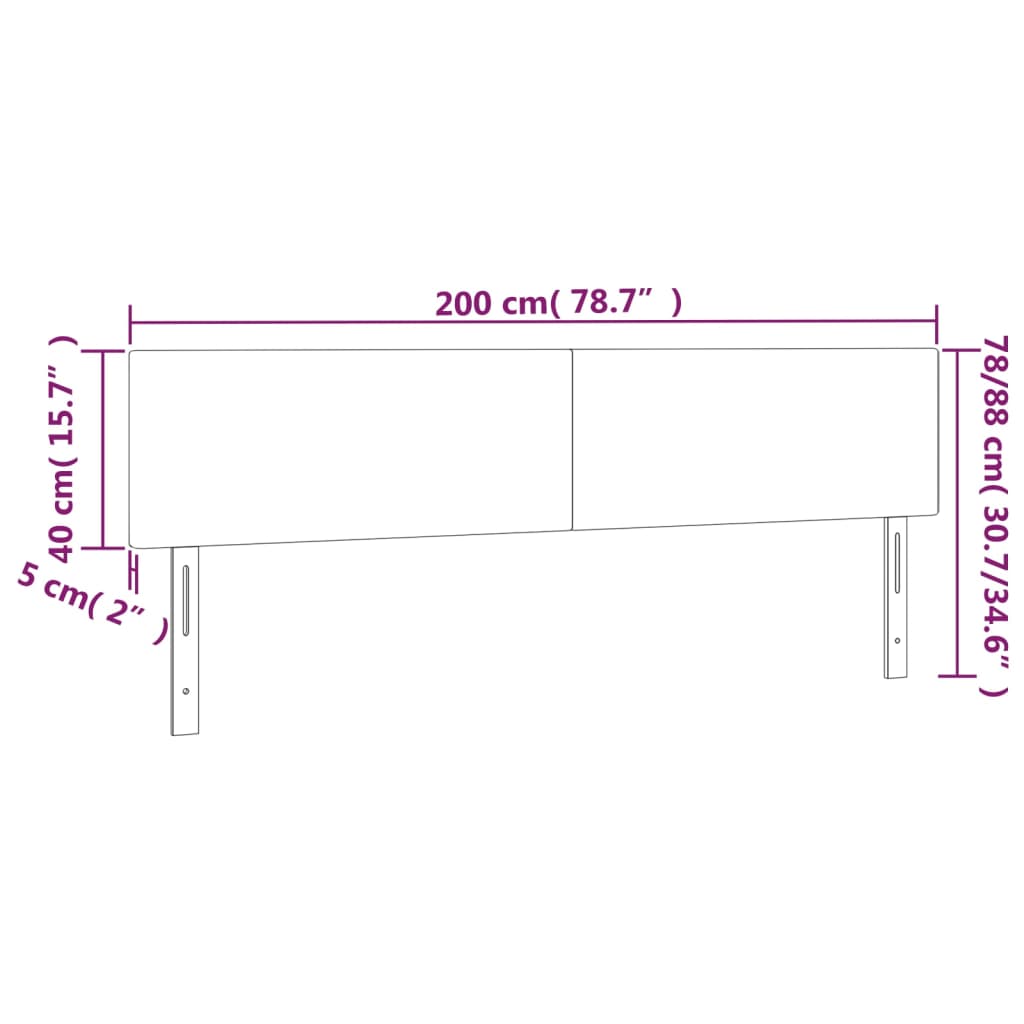 Kopfteil Hellgrau 80x5x118/128 cm Stoff