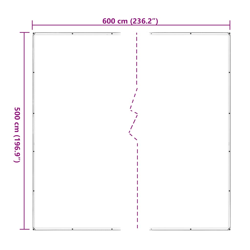 Transparente Plane mit Ösen 1x2 m Polyethylen