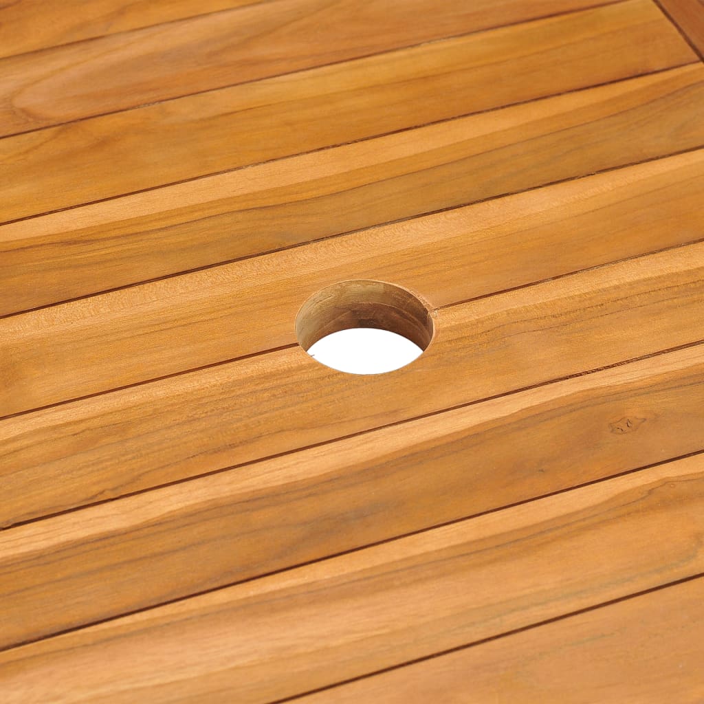 Gartentisch 180x90x75 cm Massivholz Teak