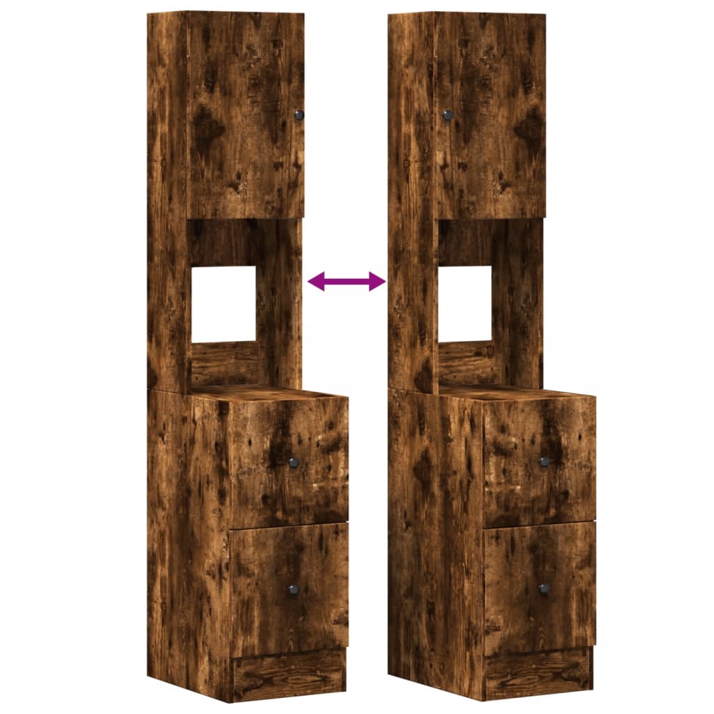 Küchenschrank Weiß 60x50x180 cm Holzwerkstoff