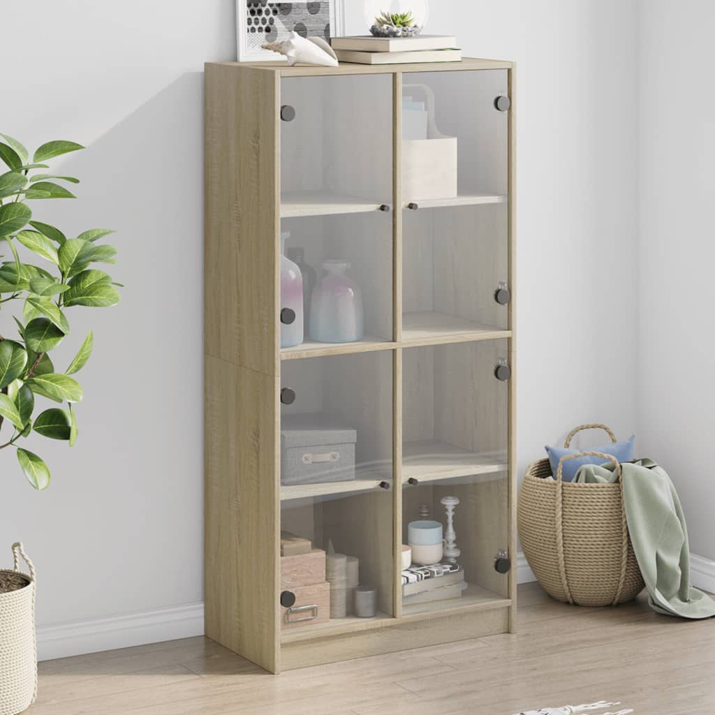 Bücherschrank mit Türen Weiß 136x37x142 cm Holzwerkstoff