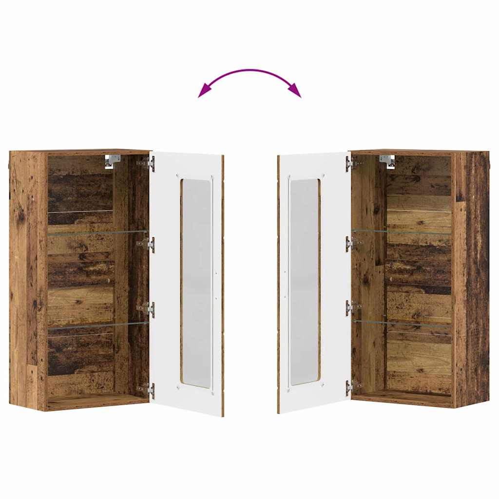 Highboard mit Regal FLORIN Weiß 60 x 35 x 182 cm Holzwerkstoff