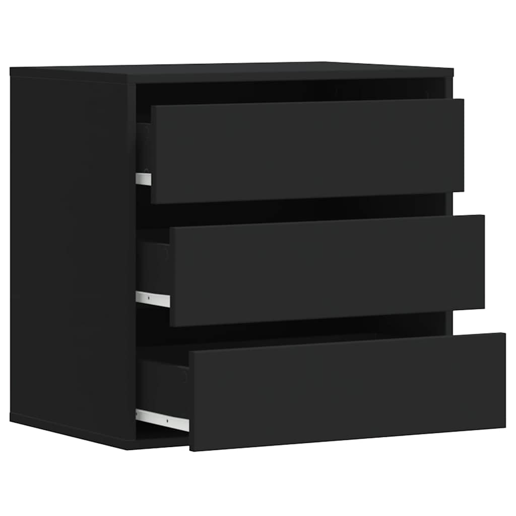 Schubladenschrank Schwarz Eichen-Optik 41 x 40 x 58 cm