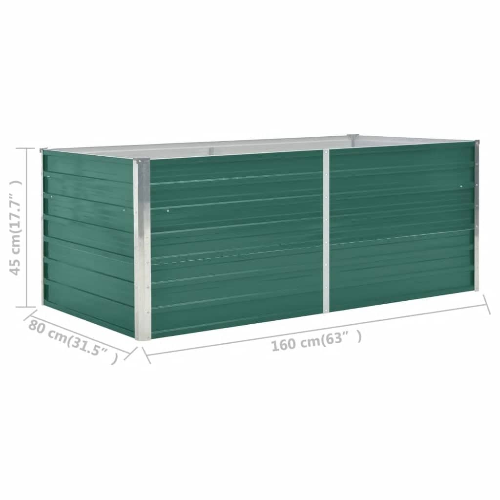 Garten-Hochbeet Verzinkter Stahl 240x80x77 cm Grün