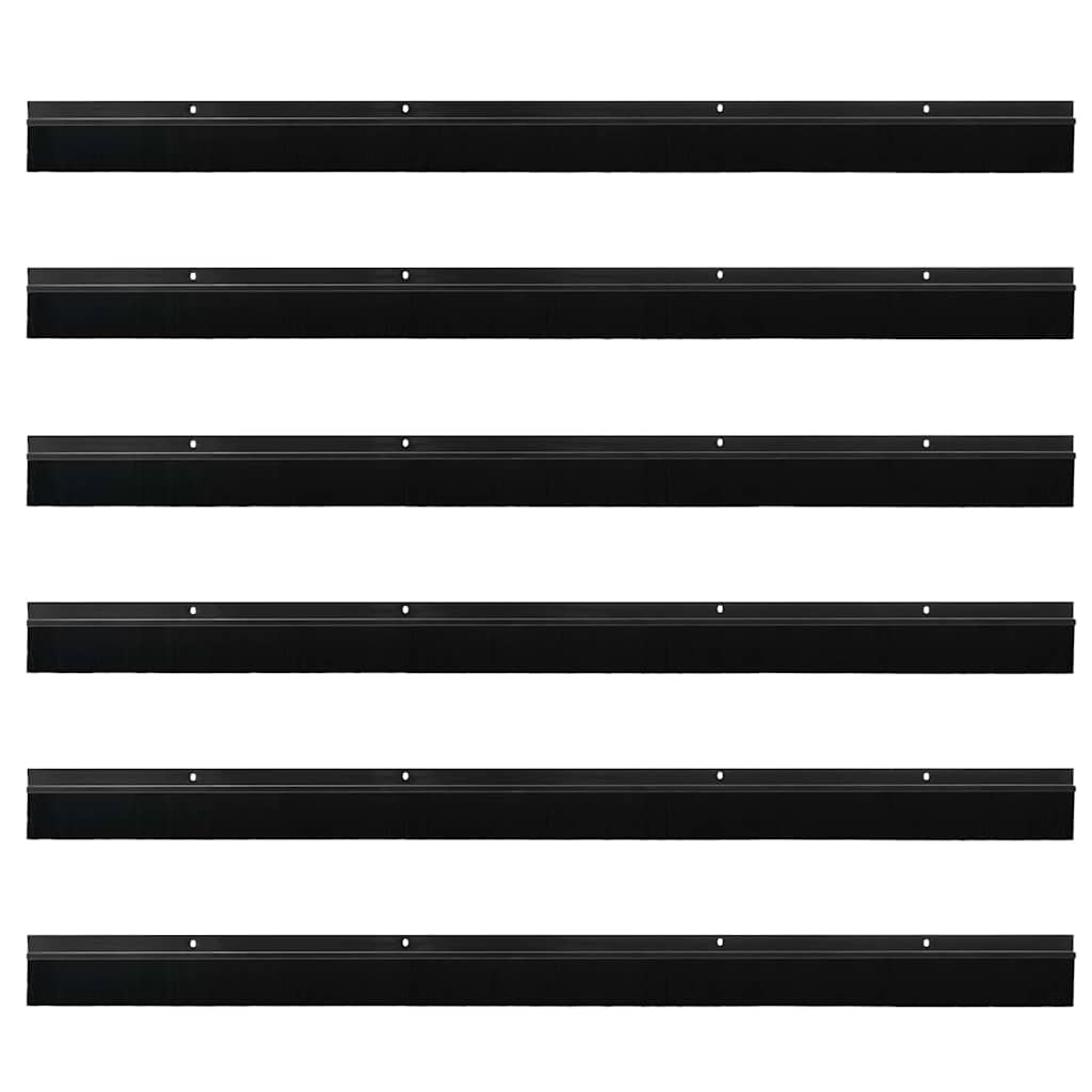 Aufsteck Türbürstendichtungen 2 pcs Braun 100 cm