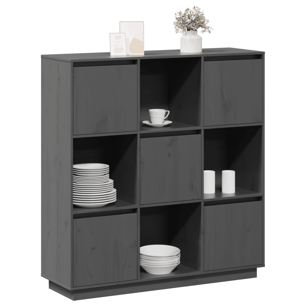 Highboard 110,5x35x117 cm Massivholz Kiefer