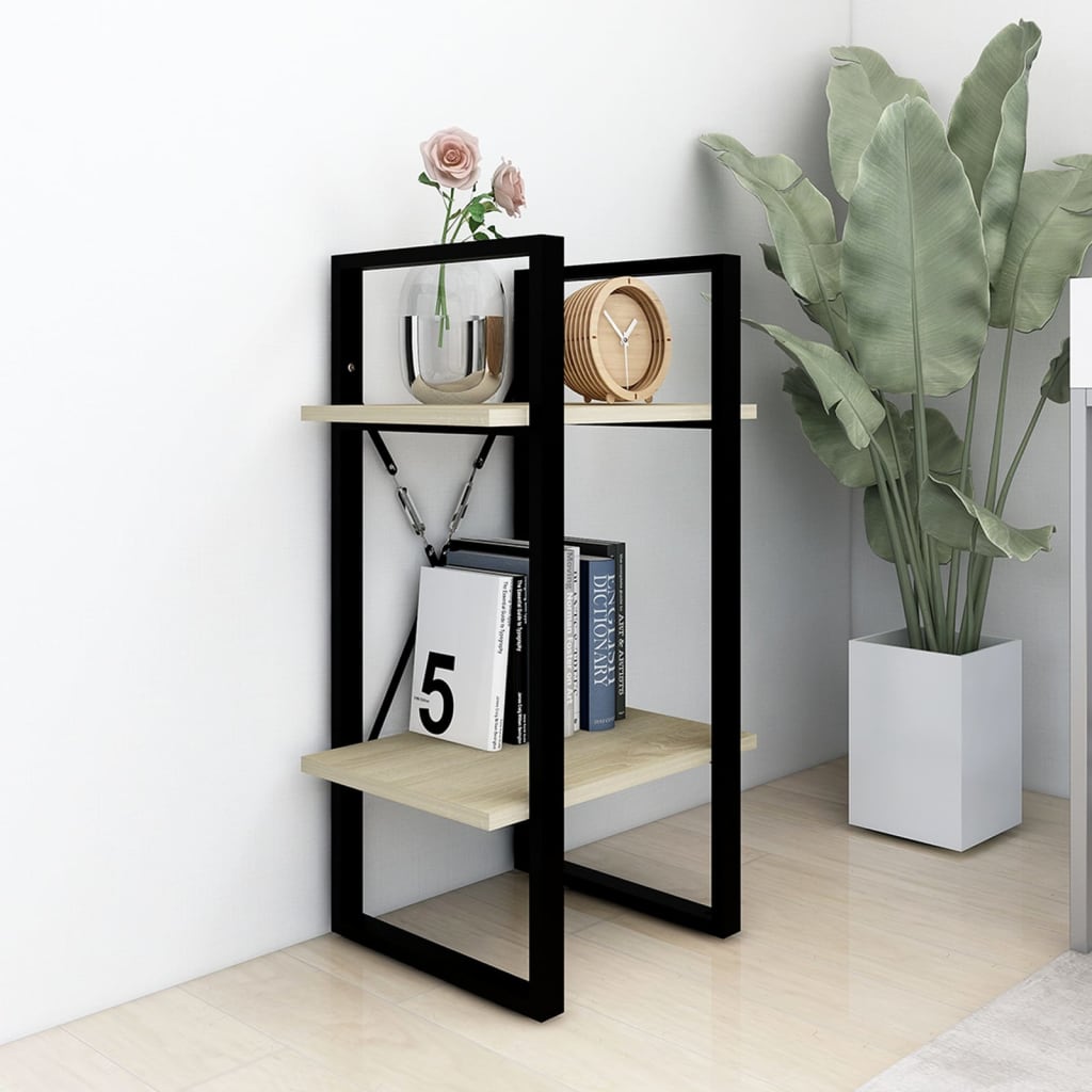 Bücherregal 2 Fächer Weiß 40x30x70 cm Holzwerkstoff
